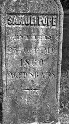 Samuel Pope Headstone